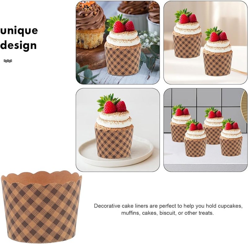 Kraft Paper Muffin Cups 50pcs Food Grade Baking Liners For Home And Parties - Image 4